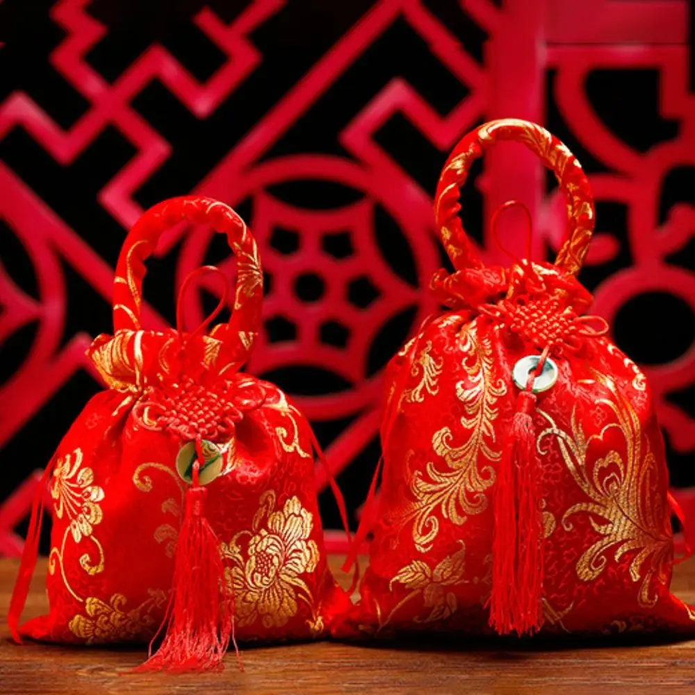 Chinese Style Canvas Flower Drawstring Bag Wrist Bag Korean Style Festive Sugar Bag Storage Bag Large Capacity
Chinese Style Canvas Flower Drawstring Bag Wrist Bag Korean Style Festive Sugar Bag Storage Bag Large Capacity