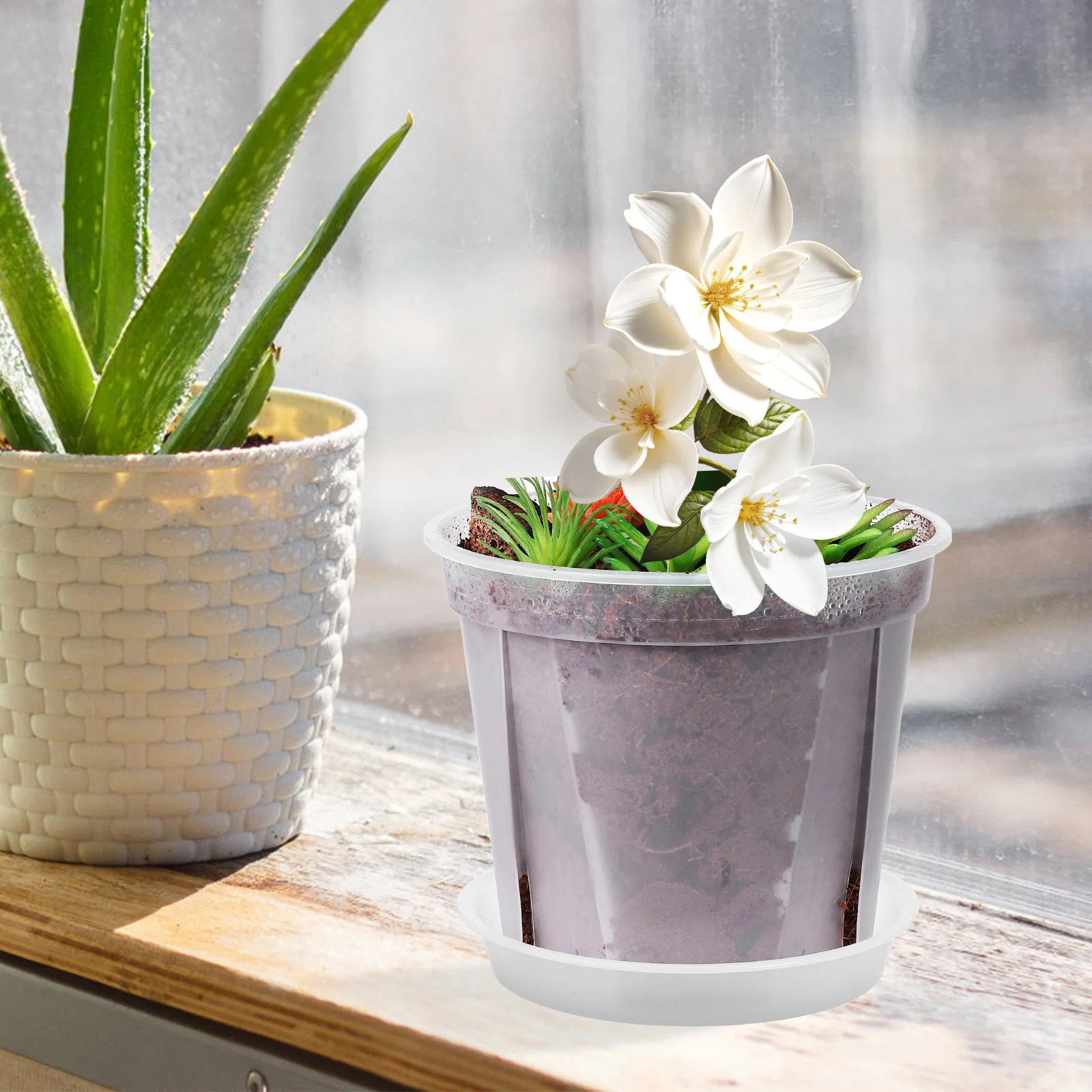 4 pcs Control Pots 0.6 Gallon Healthy Growth Drainage Holes Sturdy PP Planters Indoor Garden Planting Pots Flower pots
4 pcs Control Pots 0.6 Gallon Healthy Growth Drainage Holes Sturdy PP Planters Indoor Garden Planting Pots Flower pots
