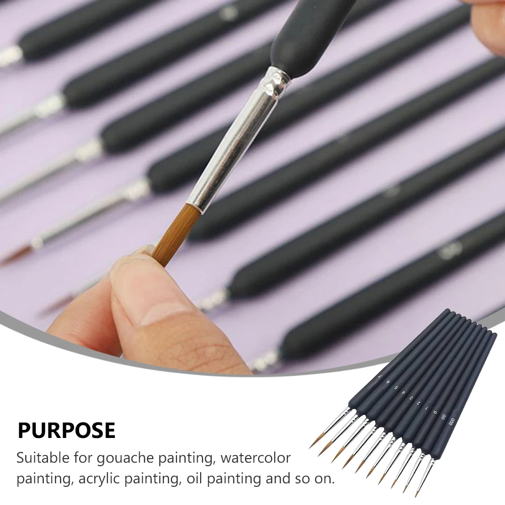 10 Pcs Wolf Hair Brushes Aluminum Tube Birch Wood H Watercolor Oil Painting Art Supplies Fine Liner Travel Detail
10 Pcs Wolf Hair Brushes Aluminum Tube Birch Wood H Watercolor Oil Painting Art Supplies Fine Liner Travel Detail