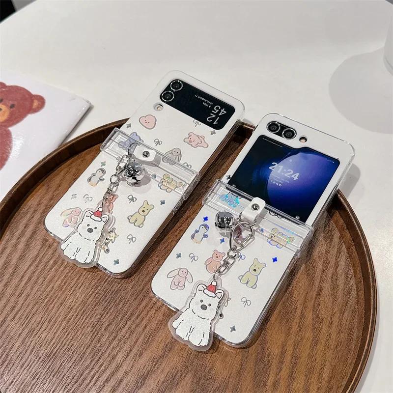 Cute Dog Pendant White Phone Case for Samsung Galaxy Z Flip 6 5 4 3 Protective Back Cover for ZFlip4 ZFlip5 ZFlip6 Case Shell
Cute Dog Pendant White Phone Case for Samsung Galaxy Z Flip 6 5 4 3 Protective Back Cover for ZFlip4 ZFlip5 ZFlip6 Case Shell