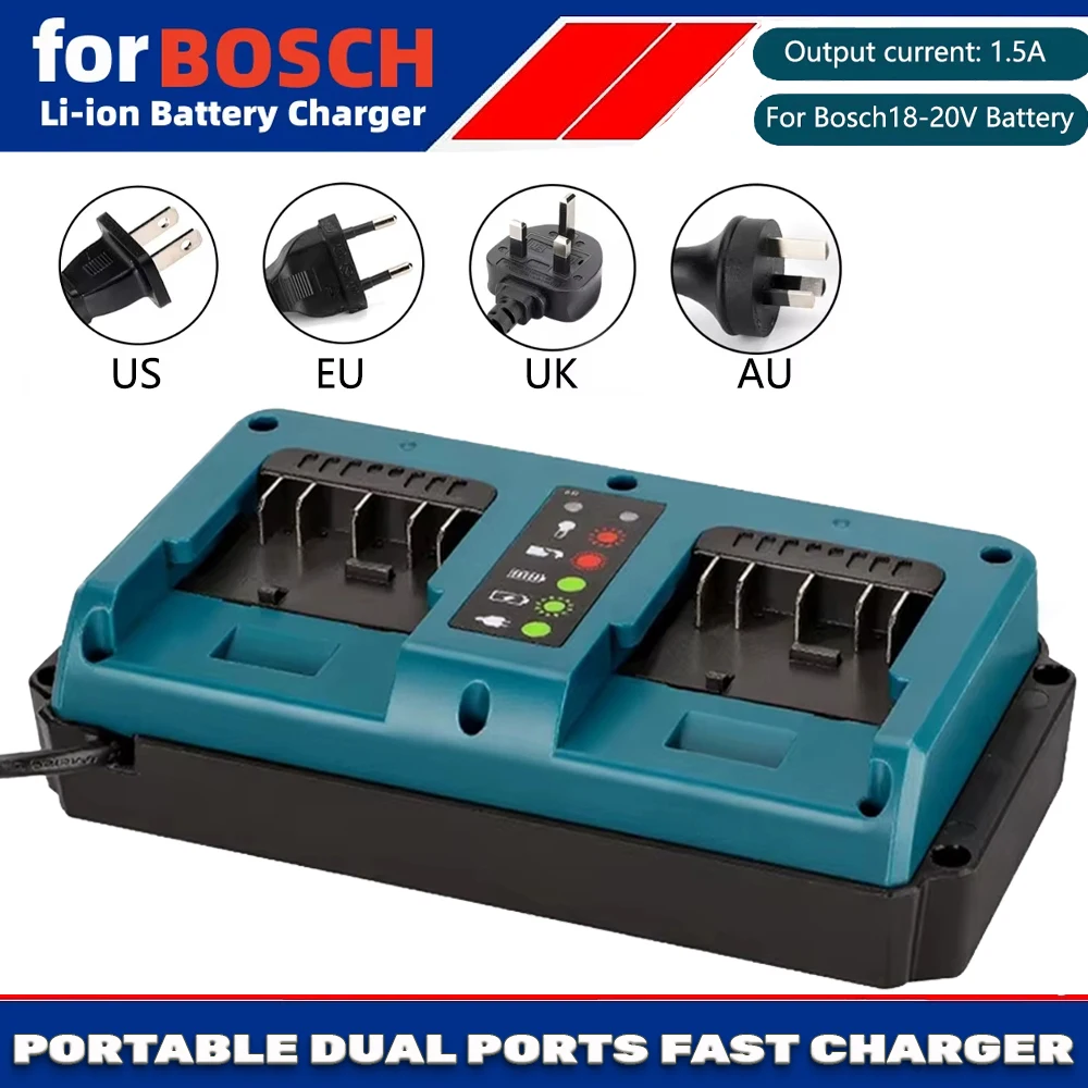 Battery Charger For Bosch Replacement Charger Station Suitable for Bosch 18V BAT609 BAT609G Lithium-Ion Battery 2-Port Charging
Battery Charger For Bosch Replacement Charger Station Suitable for Bosch 18V BAT609 BAT609G Lithium-Ion Battery 2-Port Charging