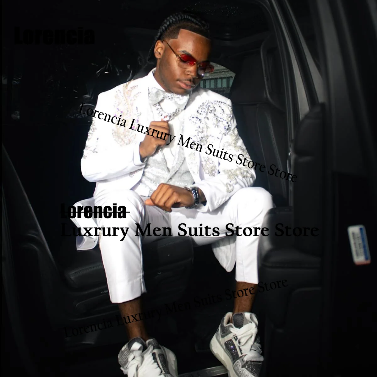 Customized Intricate Crystal Diamond Men Suit 2 Pieces Set Male Party Blazers Glitter Groom Wedding Tuxedos Slim Corsets Homme
Customized Intricate Crystal Diamond Men Suit 2 Pieces Set Male Party Blazers Glitter Groom Wedding Tuxedos Slim Corsets Homme