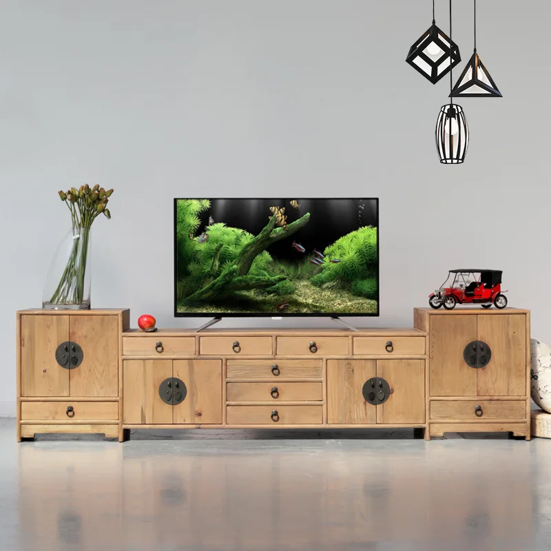 Quaint era solid wood TV cabinet overall combination old pine furniture
Quaint era solid wood TV cabinet overall combination old pine furniture