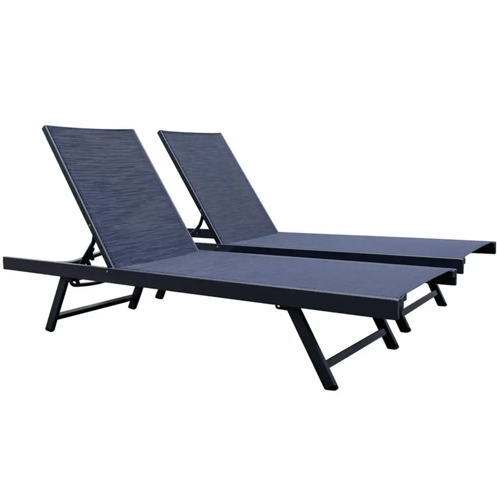 Set of 2 Aluminum Outdoor Chaise Lounge Chairs, Urban Sun Adjustable Reclining Patio Loungers, Lay Flat Tanning Chairs with Sli
Set of 2 Aluminum Outdoor Chaise Lounge Chairs, Urban Sun Adjustable Reclining Patio Loungers, Lay Flat Tanning Chairs with Sli