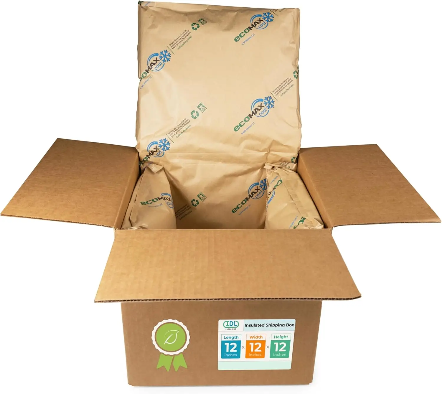 Insulated Shipping Box 12x12x12 with Thermal Paper Liners for Frozen Food Meat Fish
Insulated Shipping Box 12x12x12 with Thermal Paper Liners for Frozen Food Meat Fish