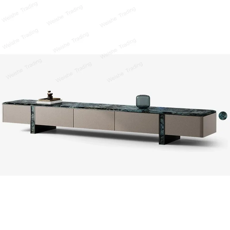 Blue jadeite marble TV cabinet whole house, with Italian minimalist coffee table TV cabinet
Blue jadeite marble TV cabinet whole house, with Italian minimalist coffee table TV cabinet