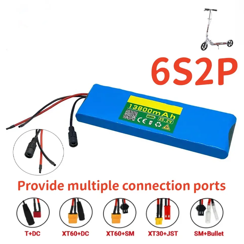 6s2p-batería de iones de litio para patinete eléctrico, 25,2 V, 13800mAH, 18650, 25.2V, 13800mAH
6s2p-batería de iones de litio para patinete eléctrico, 25,2 V, 13800mAH, 18650, 25.2V, 13800mAH