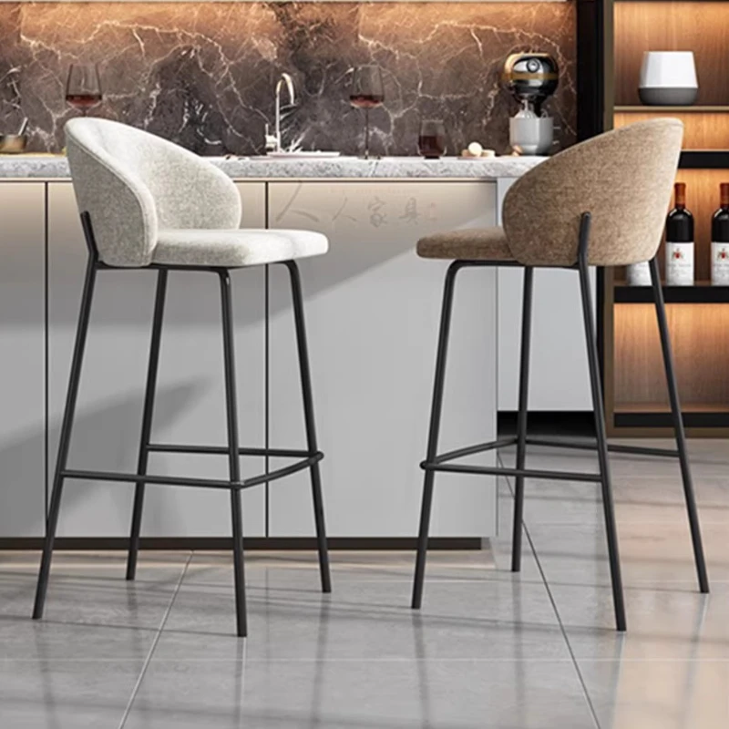 Light Luxury Modern Minimalist Backrest High Stool Home Bar Restaurant Coffee Shop Bar Counter Front Desk Fabric Bar Furniture
Light Luxury Modern Minimalist Backrest High Stool Home Bar Restaurant Coffee Shop Bar Counter Front Desk Fabric Bar Furniture