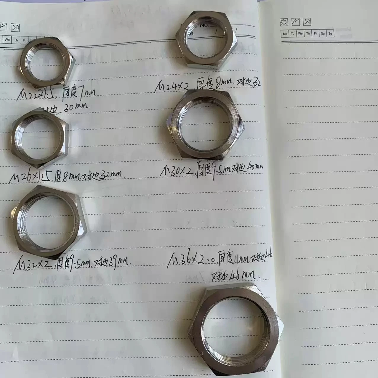 Cylinder Hexagonal Nuts Bolts: M22X1.5, M24X2, M26X1.5, M30X2, M32X2, M36X2mm
Cylinder Hexagonal Nuts Bolts: M22X1.5, M24X2, M26X1.5, M30X2, M32X2, M36X2mm