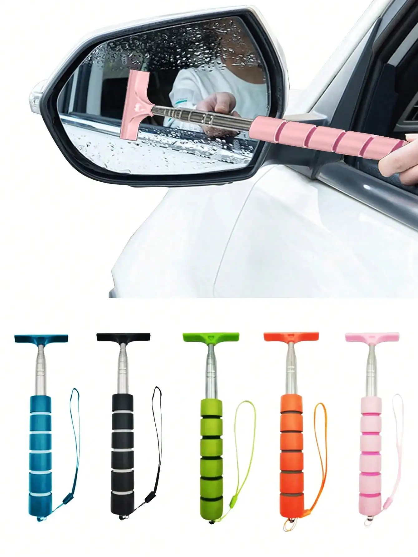 Telescopic Retractable Car Rearview Side Mirror Squeegee Portable Long Rod Glass Wiper Efficient Water Remover Durable Practical Auto Cleaning Tool Ergonomic Design Easy To Use For Daily Vehicle Glass Maintenance Care Accessories
Telescopic Retractable Car Rearview Side Mirror Squeegee Portable Long Rod Glass Wiper Efficient Water Remover Durable Practical Auto Cleaning Tool Ergonomic Design Easy To Use For Daily Vehicle Glass Maintenance Care Accessories