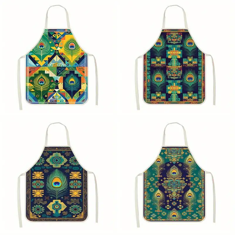 Exotic Peacock Pattern Apron Linen apron, suitable for kitchen cooking, parent-child interaction, painting and other scenarios
Exotic Peacock Pattern Apron Linen apron, suitable for kitchen cooking, parent-child interaction, painting and other scenarios