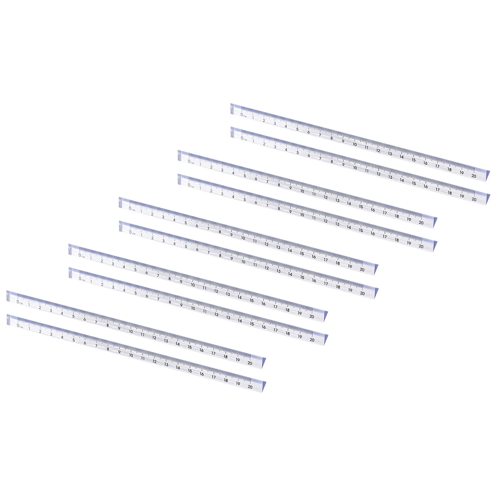 10 Pcs Clear Triangular Ruler Plastic Drawing Scale Student School Rulers Measuring Transparent Wear Resistant
10 Pcs Clear Triangular Ruler Plastic Drawing Scale Student School Rulers Measuring Transparent Wear Resistant