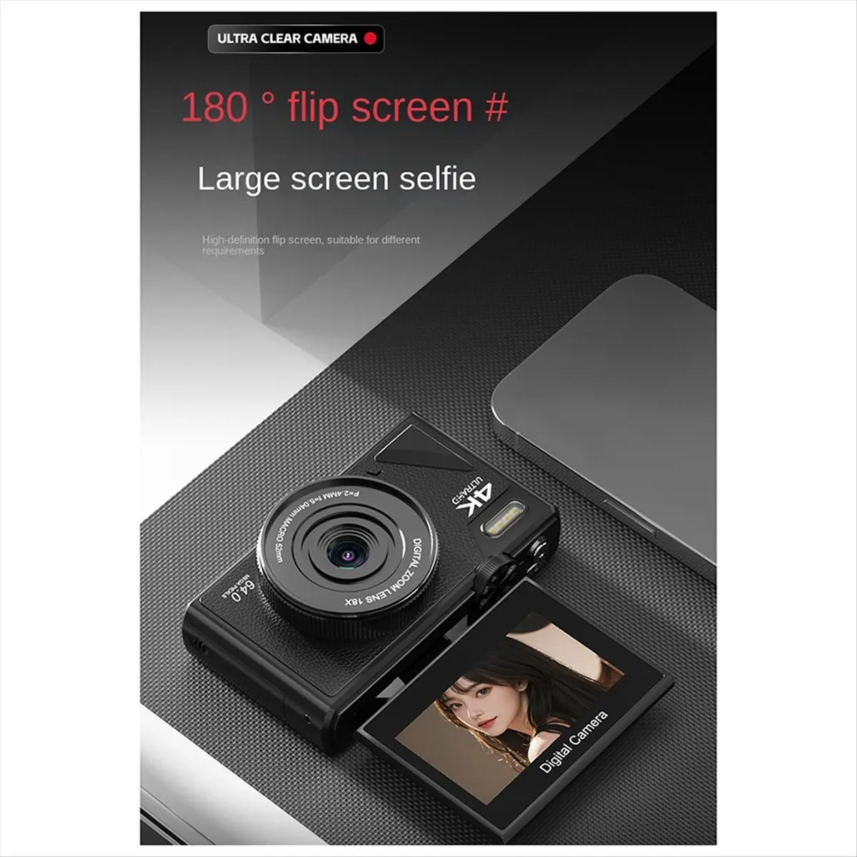 MYdaY- 64MP Digital Camera for Photography 4K Video Vlog Camcorder 18X Digital Zoom Camera 180° Flip Screen White
MYdaY- 64MP Digital Camera for Photography 4K Video Vlog Camcorder 18X Digital Zoom Camera 180° Flip Screen White