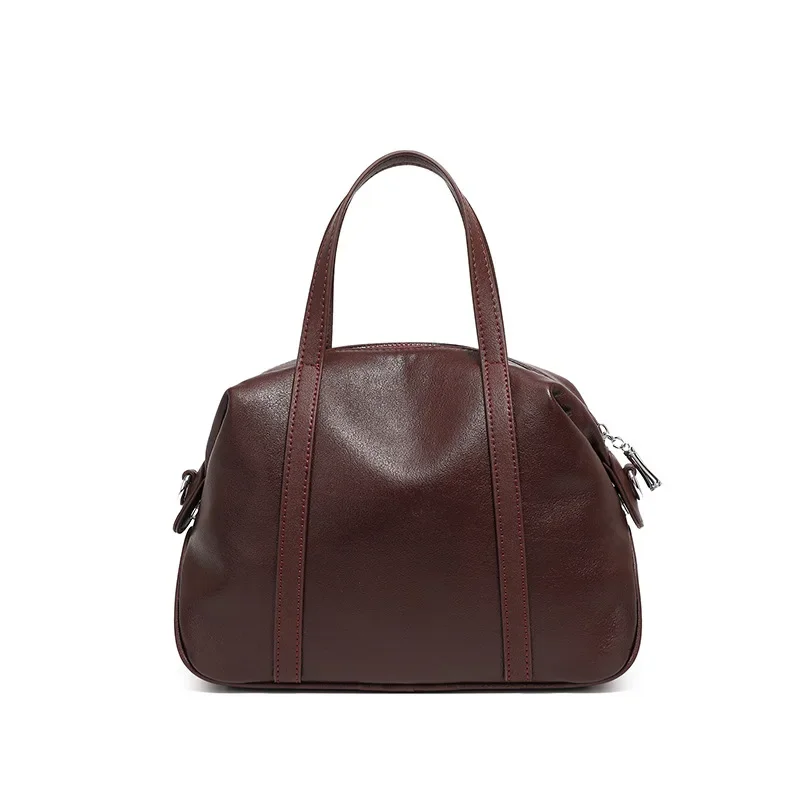 Women's 2025 New Fashion Simple Design Genuine Leather First Layer Cowhide Single Shoulder Boston Pillow Bag Hand bag 2898
Women's 2025 New Fashion Simple Design Genuine Leather First Layer Cowhide Single Shoulder Boston Pillow Bag Hand bag 2898