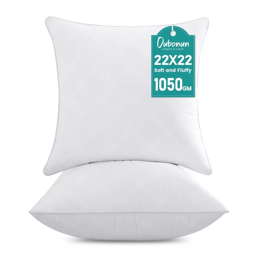 22x22 Throw Pillows Inserts, 2 Pack Square Decorative Pillows Inserts, Soft Fluffy Plump Pillow Sham Stuffer for Bed Couch Sofa
22x22 Throw Pillows Inserts, 2 Pack Square Decorative Pillows Inserts, Soft Fluffy Plump Pillow Sham Stuffer for Bed Couch Sofa