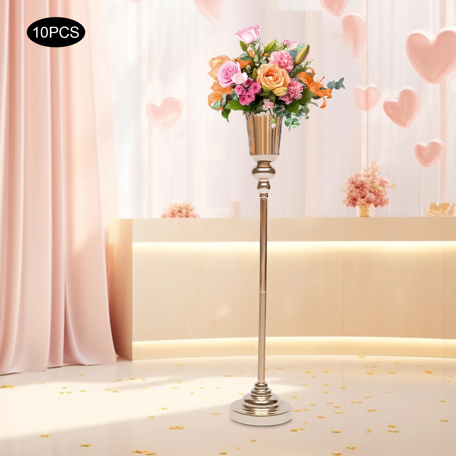 10Pcs Flower Trumpet Vase Wedding Centerpiece Vintage Metal Flowers Stand Decor
10Pcs Flower Trumpet Vase Wedding Centerpiece Vintage Metal Flowers Stand Decor