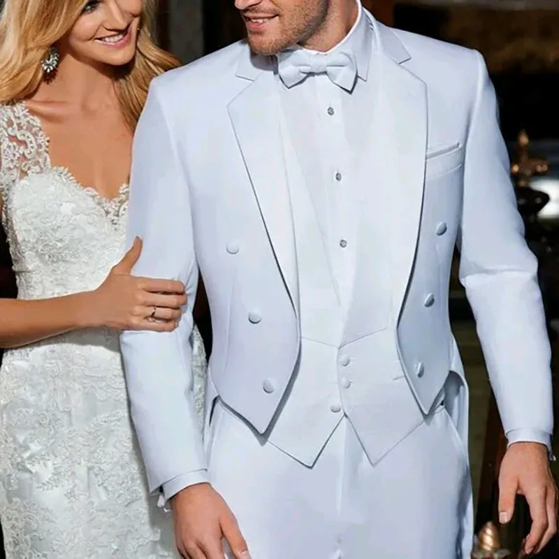 Elegant Wedding Tuxedos Men's Suits 3 Piece Jacket Pants Vest Male Clothing Double Breasted Notch Lapel Slim Fit Blazer Sets
Elegant Wedding Tuxedos Men's Suits 3 Piece Jacket Pants Vest Male Clothing Double Breasted Notch Lapel Slim Fit Blazer Sets