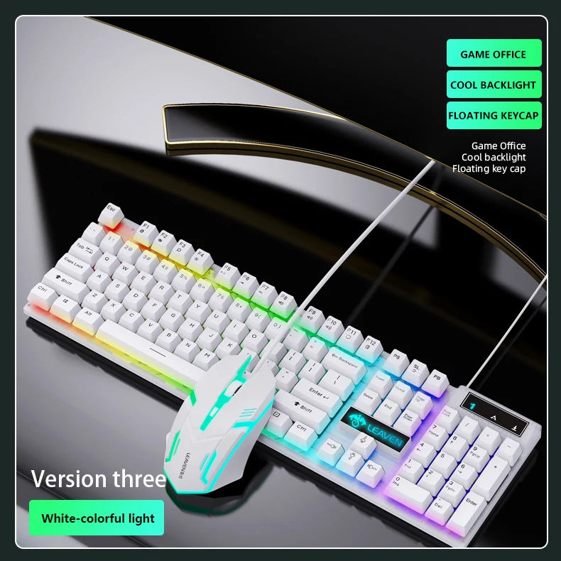 Wired keyboard and mouse set waterproof usb membrane keyboard luminous mechanical feel gaming keyboard
Wired keyboard and mouse set waterproof usb membrane keyboard luminous mechanical feel gaming keyboard