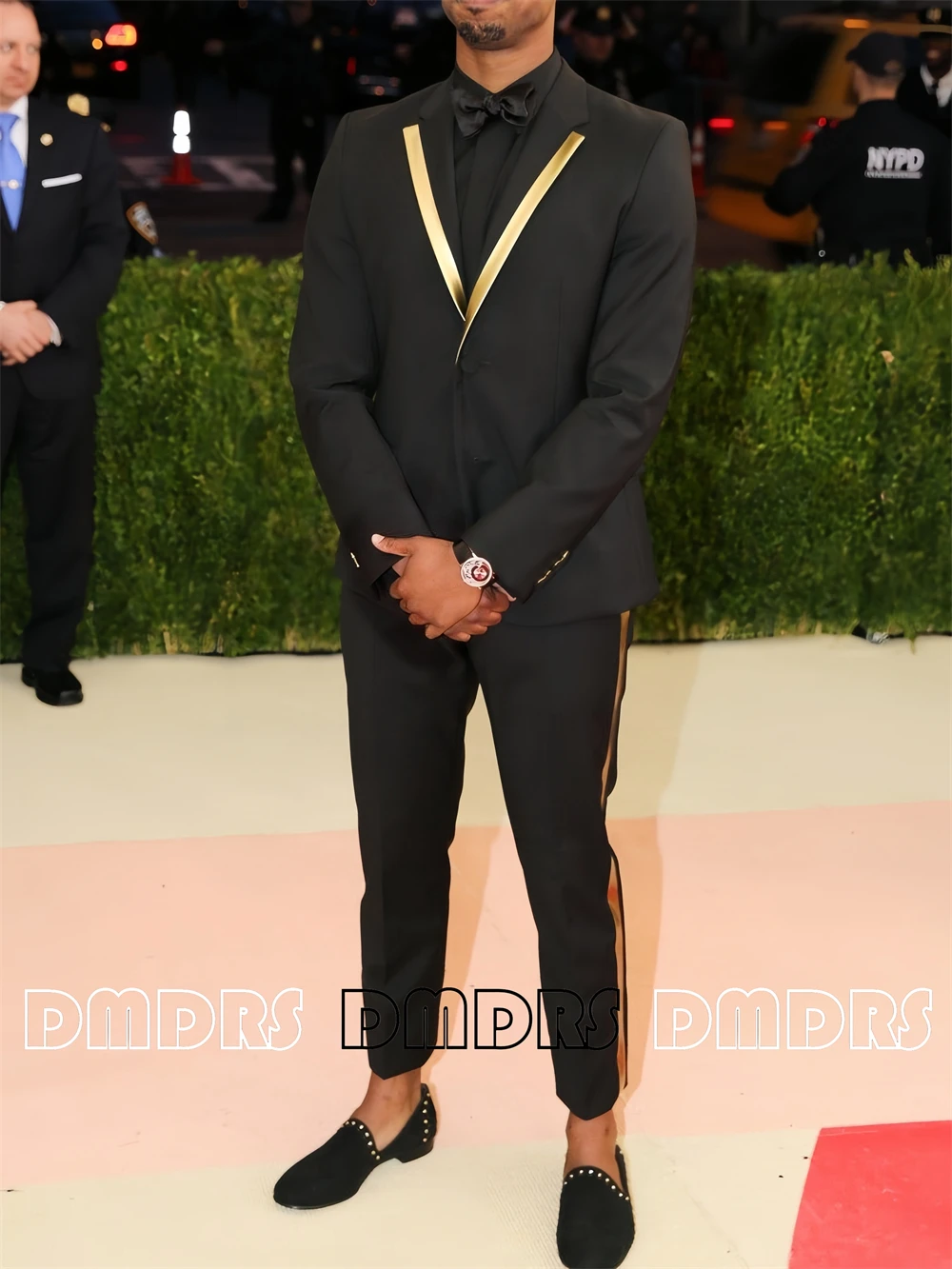 Celebrity Mens Suit XXS-7XL Pageant Modern Fit Tuxedo Pants Set, One Button Jacket with Gold Satin Collar, Tailored Sizing
Celebrity Mens Suit XXS-7XL Pageant Modern Fit Tuxedo Pants Set, One Button Jacket with Gold Satin Collar, Tailored Sizing