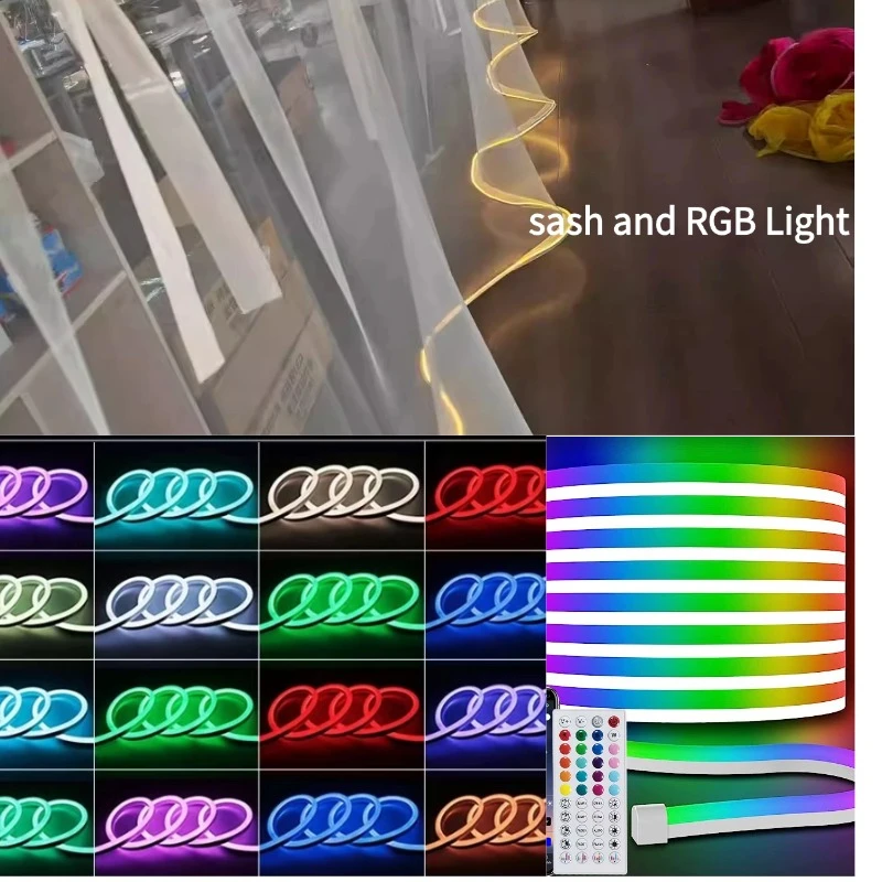 20 Meters Ceiling Gauze RGB Strips Illuminated Sheer Pendant Curtain For Wedding Stage Outdoor Pavilion Beach Drapery
20 Meters Ceiling Gauze RGB Strips Illuminated Sheer Pendant Curtain For Wedding Stage Outdoor Pavilion Beach Drapery