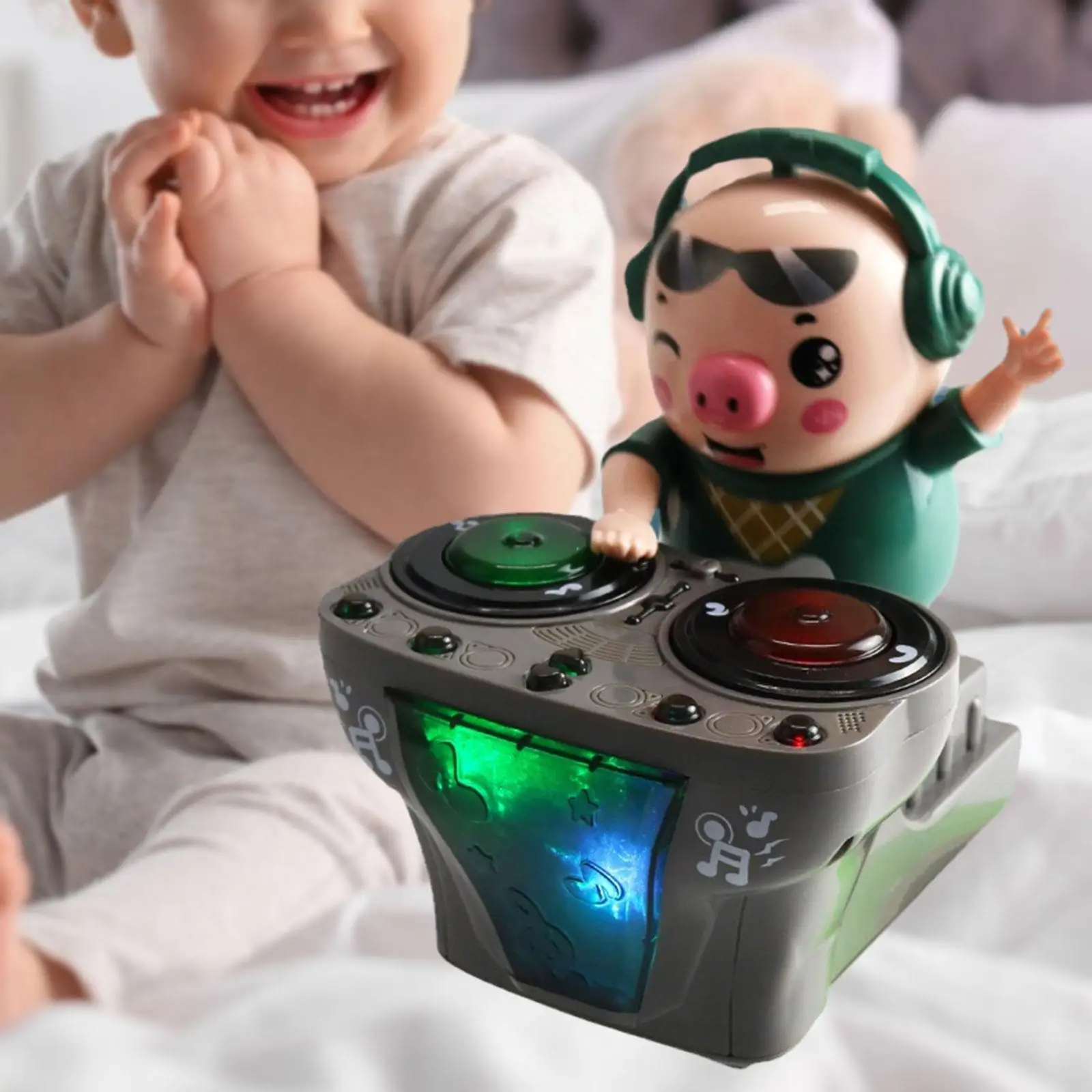 Music Pig Toys Sound Effect Flashing Light Rock and Roll with Music and Light
Music Pig Toys Sound Effect Flashing Light Rock and Roll with Music and Light