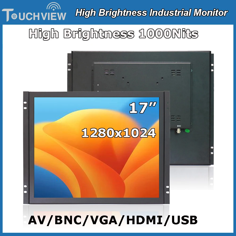 Open Frame 17 Inch 1000 Nits Industrial 1280x1024 Resistive/Capacitive Touch Screen Monitor With VGA HDMI USB Interface
Open Frame 17 Inch 1000 Nits Industrial 1280x1024 Resistive/Capacitive Touch Screen Monitor With VGA HDMI USB Interface
