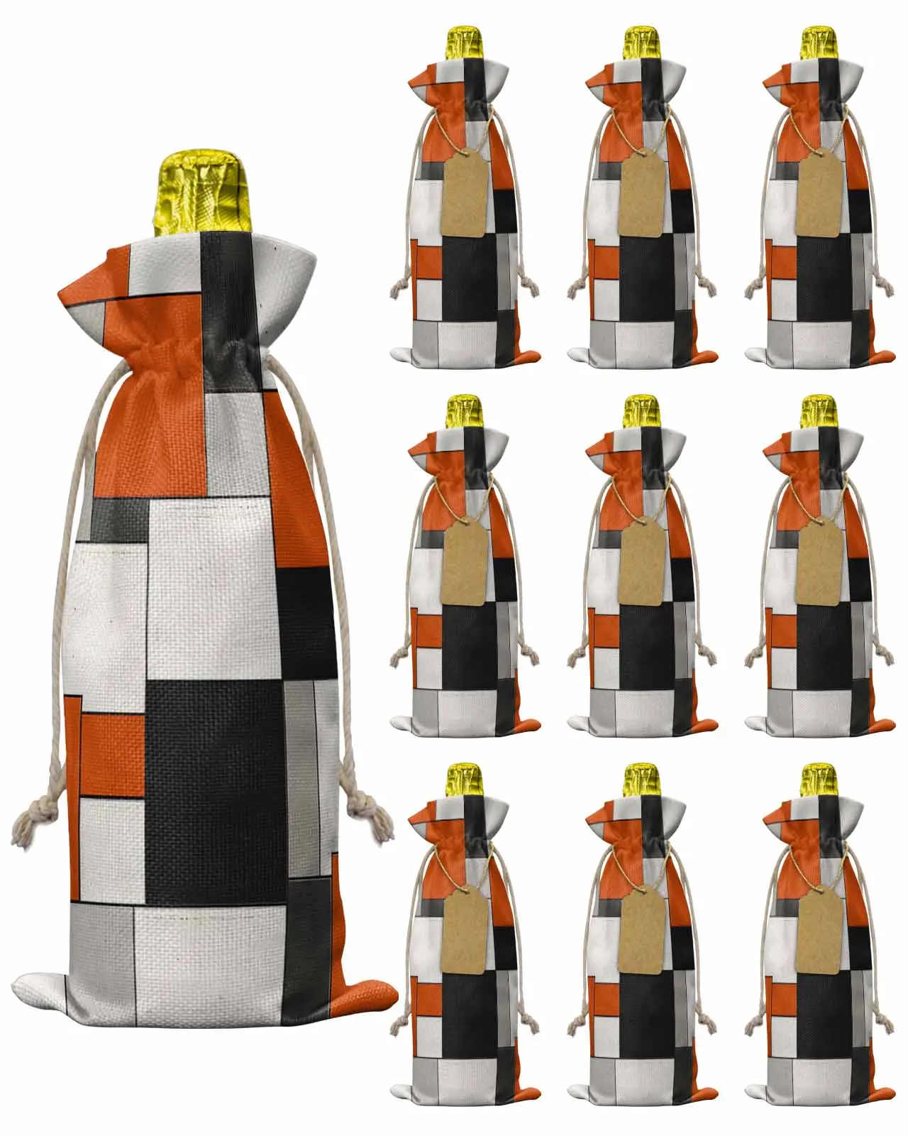 10pcs Wine Bottle Covers Impressionist Orange Color Block Wine Holder Carrier Packaging Bag Wedding Party Decor Gift
10pcs Wine Bottle Covers Impressionist Orange Color Block Wine Holder Carrier Packaging Bag Wedding Party Decor Gift