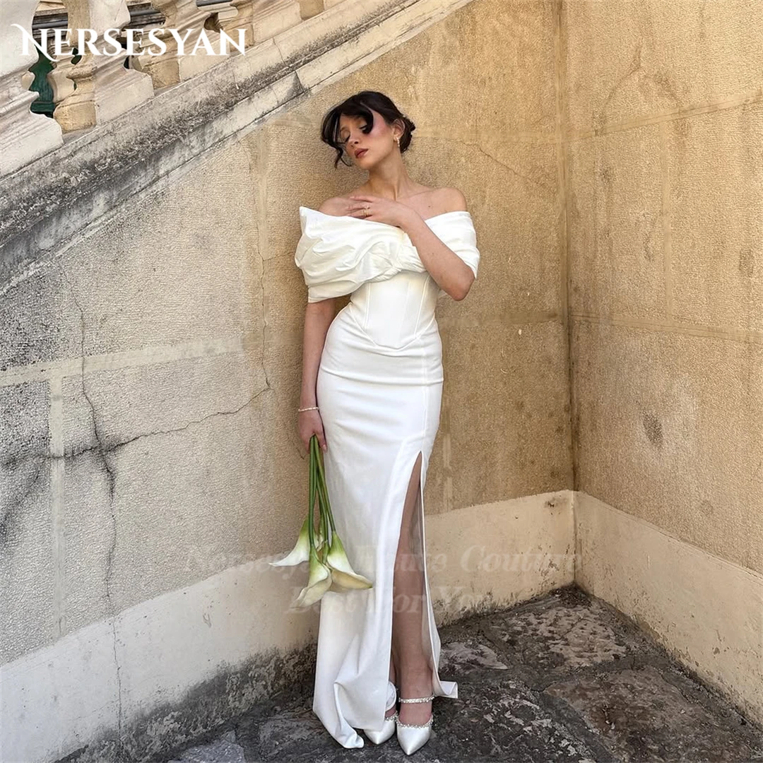 Nersesyan Elegant Mermaid Evening Dresses Off Shoulder Draped Side Slit Formal Dress 2025 Party Gowns abiti da festa Customized
Nersesyan Elegant Mermaid Evening Dresses Off Shoulder Draped Side Slit Formal Dress 2025 Party Gowns abiti da festa Customized