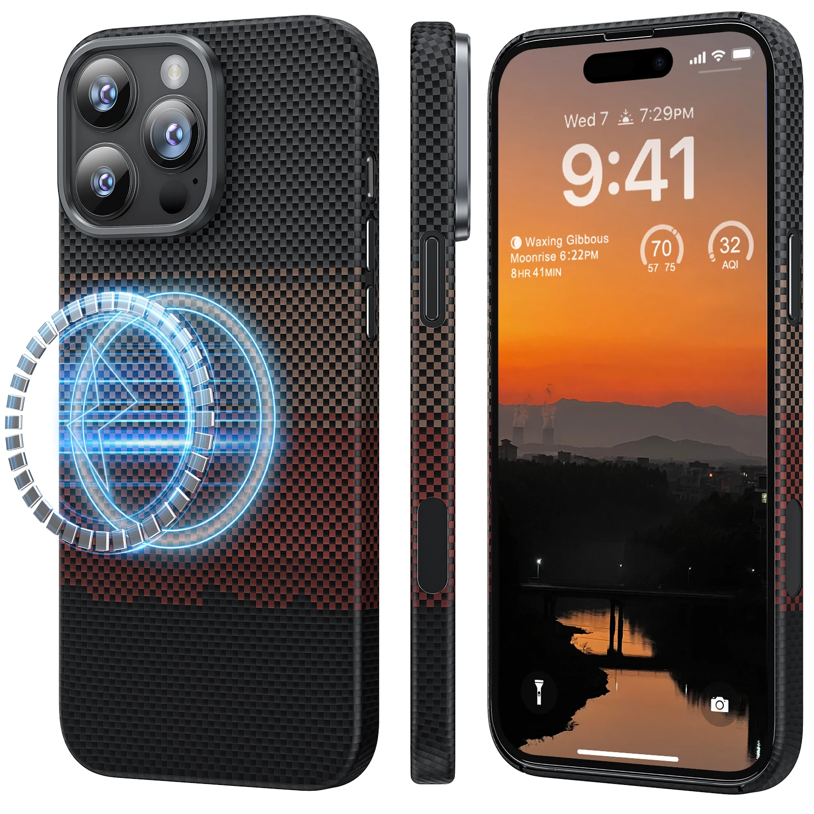 memumi Magnetic Aramid Fiber Case for iPhone 16 Pro, Compatible with Mag-Safe Sturdy Durable Case and Minimalist in Carbon Fiber
memumi Magnetic Aramid Fiber Case for iPhone 16 Pro, Compatible with Mag-Safe Sturdy Durable Case and Minimalist in Carbon Fiber