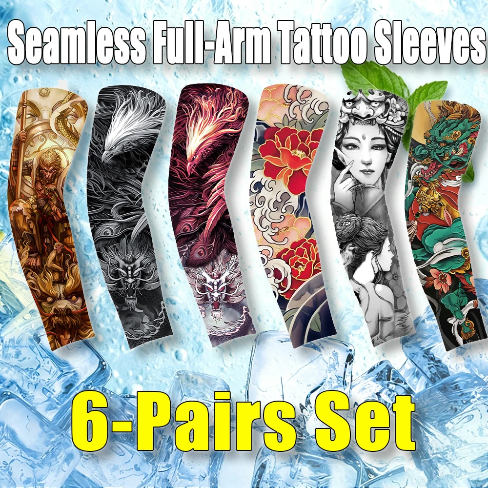(6-Pairs Set)Seamless Full-Arm Tattoo Sleeves,Outdoor Cycling Tattoos,Sunscreen Sleeves,Fishing Tattoo Outfits,Camping Sleeves
(6-Pairs Set)Seamless Full-Arm Tattoo Sleeves,Outdoor Cycling Tattoos,Sunscreen Sleeves,Fishing Tattoo Outfits,Camping Sleeves