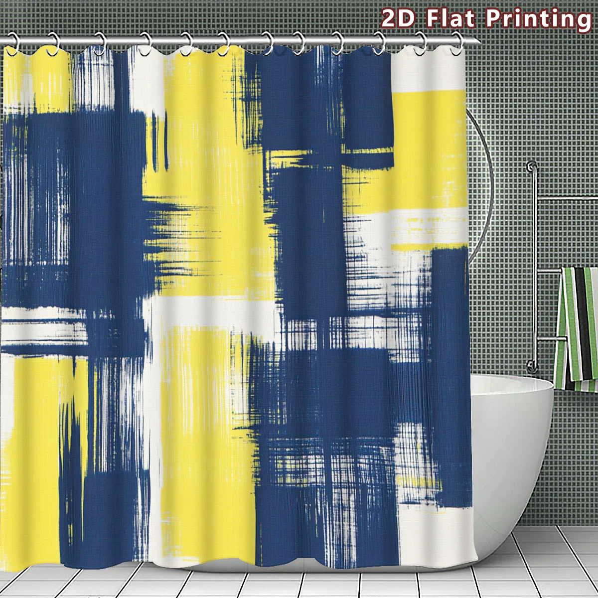 Modern Abstract Blue Yellow Pattern Shower Curtain Waterproof Bath Liner 180x180cm Bathroom Decor Home Goods Utility Gift
Modern Abstract Blue Yellow Pattern Shower Curtain Waterproof Bath Liner 180x180cm Bathroom Decor Home Goods Utility Gift