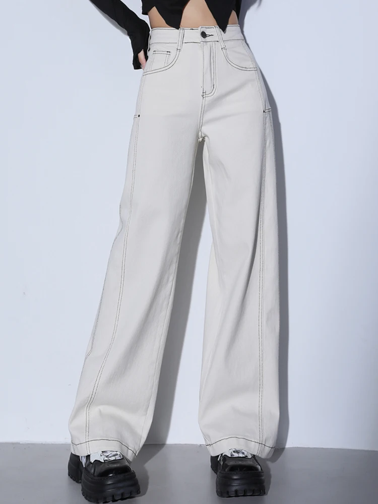 Botvotee Milk White Slim Fit Wide Leg Jeans with Topstitching for Women Korean Fashion Elegant Office High Waisted Denim Jeans
Botvotee Milk White Slim Fit Wide Leg Jeans with Topstitching for Women Korean Fashion Elegant Office High Waisted Denim Jeans