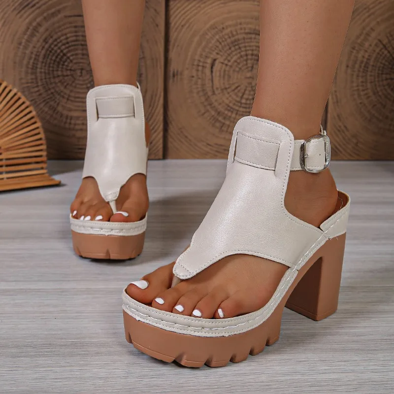 Women's Comfortable Summer Hollow Out Breathable Toe Loop Fashion Beach Sandals Women Vintage Wear-resistant High Heel Sandals
Women's Comfortable Summer Hollow Out Breathable Toe Loop Fashion Beach Sandals Women Vintage Wear-resistant High Heel Sandals