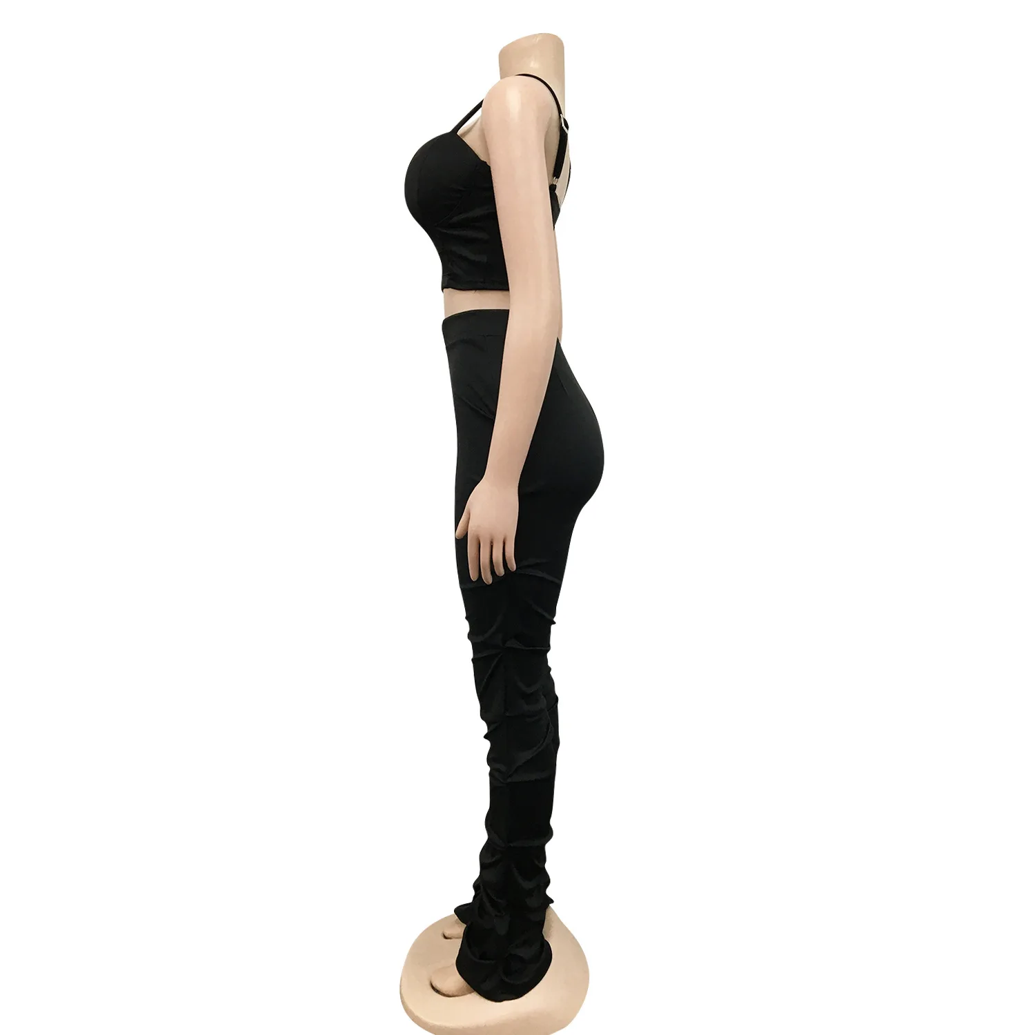 Amazing Bust Wrapping Street Clothing Sexy Solid Color Women's 2-Piece Slim Fit Open Back Zipper Tank Top+High Waist Trouser Set
Amazing Bust Wrapping Street Clothing Sexy Solid Color Women's 2-Piece Slim Fit Open Back Zipper Tank Top+High Waist Trouser Set