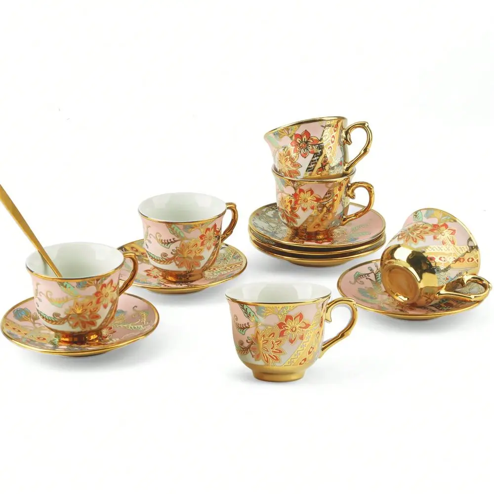 Cups And Saucers Set Of 6, Porcelain Vintage Floral Tea Set For Espresso, Coffee, Mocha, Cappuccino, Women Afternoon Tea Party
Cups And Saucers Set Of 6, Porcelain Vintage Floral Tea Set For Espresso, Coffee, Mocha, Cappuccino, Women Afternoon Tea Party
