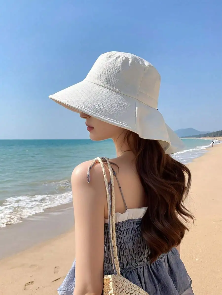 Foldable Womens Beach Bucket Hat With Wide Brim And Neck Coverage For Summer
Foldable Womens Beach Bucket Hat With Wide Brim And Neck Coverage For Summer