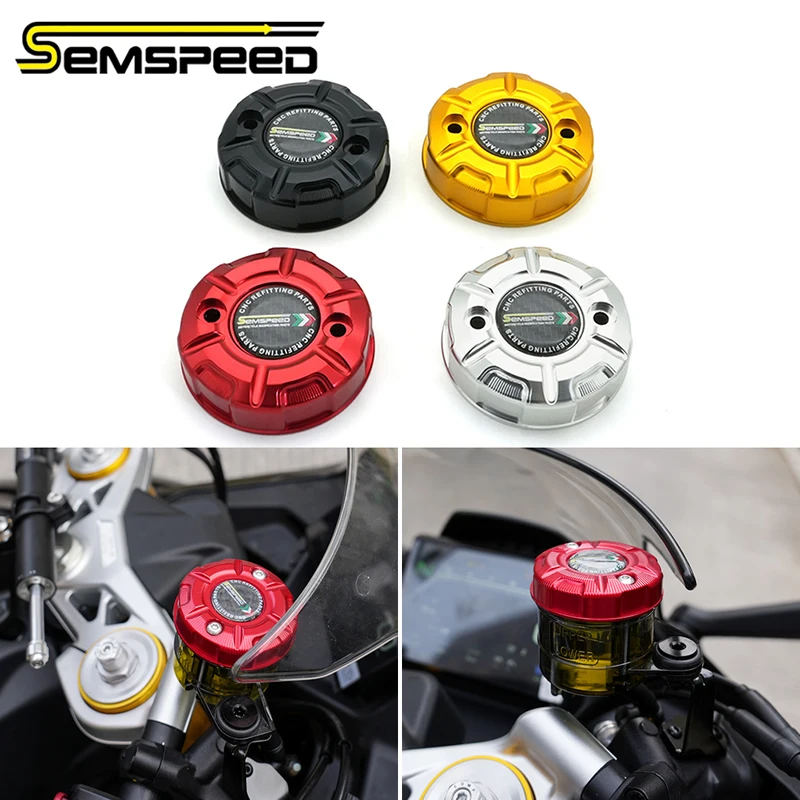 SEMSPEED CNC Alloy Motorcycle Brake Fluid Reservoir Cover For CFMOTO 750SRS 750SS Motorcycle Tank Cap
SEMSPEED CNC Alloy Motorcycle Brake Fluid Reservoir Cover For CFMOTO 750SRS 750SS Motorcycle Tank Cap