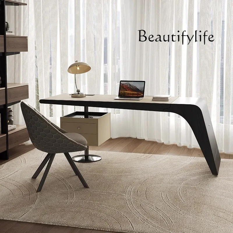 Desk Italian minimalist desk boss table supervisor table modern high-end solid wood writing desk designer
Desk Italian minimalist desk boss table supervisor table modern high-end solid wood writing desk designer