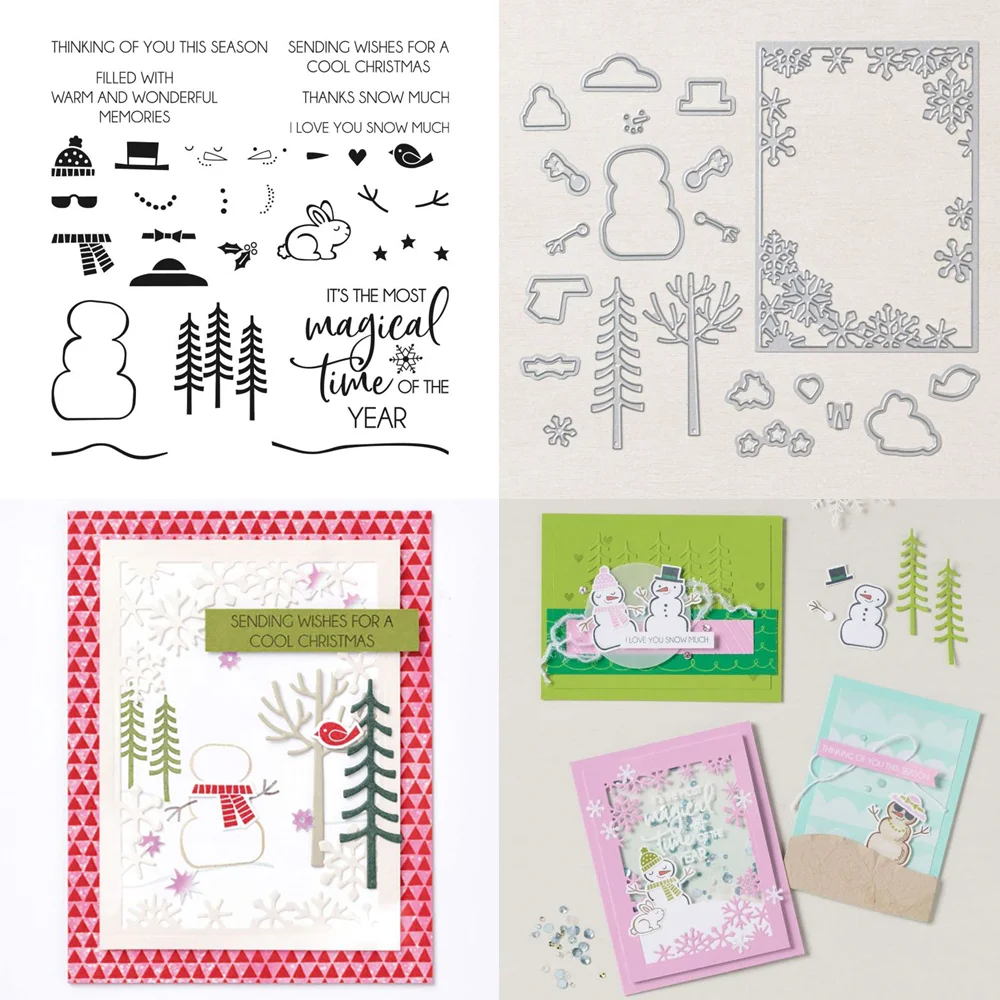 Christmas Creatte snowman Bundles Clear Stamps And Metal Cutting Dies For DIY Craft Making Card Album Scrapbooking Decoration
Christmas Creatte snowman Bundles Clear Stamps And Metal Cutting Dies For DIY Craft Making Card Album Scrapbooking Decoration