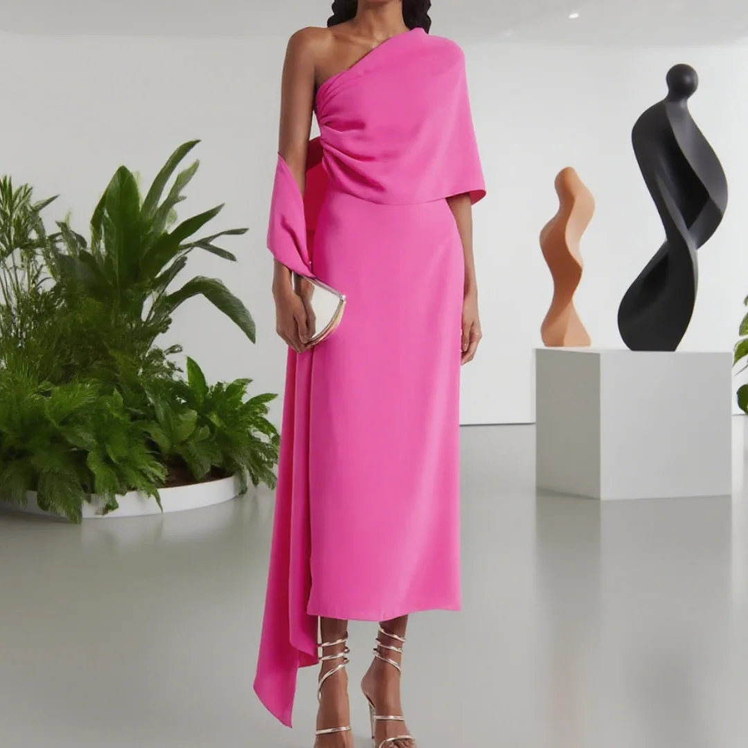New Elegant Minimalist One-Shoulder Modern Evening Gown Sleeveless A-Line Wedding Prom Dress Formal Tea Party Gown Customized
New Elegant Minimalist One-Shoulder Modern Evening Gown Sleeveless A-Line Wedding Prom Dress Formal Tea Party Gown Customized