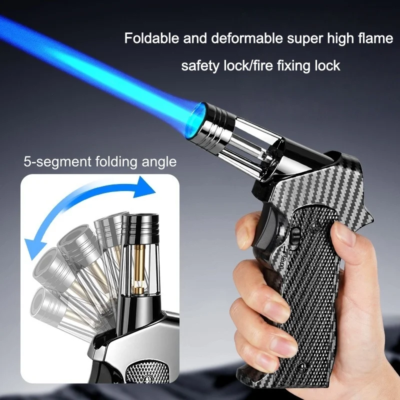 New Foldable Torch Lighter High-Temperature, Powerful Flame, Windproof Essential Outdoor Camping Lighter Cigar-Specific Torch
New Foldable Torch Lighter High-Temperature, Powerful Flame, Windproof Essential Outdoor Camping Lighter Cigar-Specific Torch