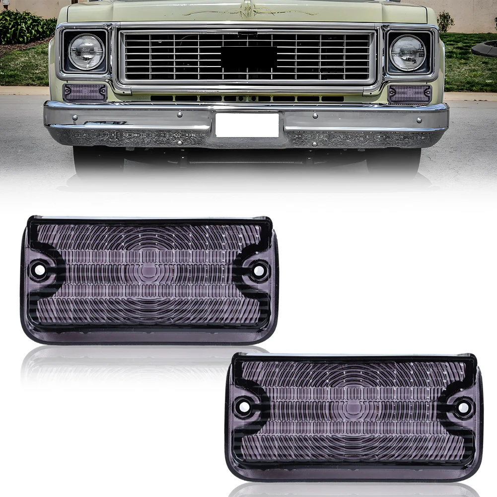 2Pcs Front Bumper Turn Signal Light Parking Light DRL Light Cover For 1973 1974 1975 1976 1977 1978 1979 1980 Chevrolet C10 C20 C30 K10 K20 K30 Truck Blazer Suburban GMC C15/C1500 C25/C2500 C35/C3500 K15/K1500 K25/K2500 K35/K3500 Pickup Jimmy No Bulb
2Pcs Front Bumper Turn Signal Light Parking Light DRL Light Cover For 1973 1974 1975 1976 1977 1978 1979 1980 Chevrolet C10 C20 C30 K10 K20 K30 Truck Blazer Suburban GMC C15/C1500 C25/C2500 C35/C3500 K15/K1500 K25/K2500 K35/K3500 Pickup Jimmy No Bulb