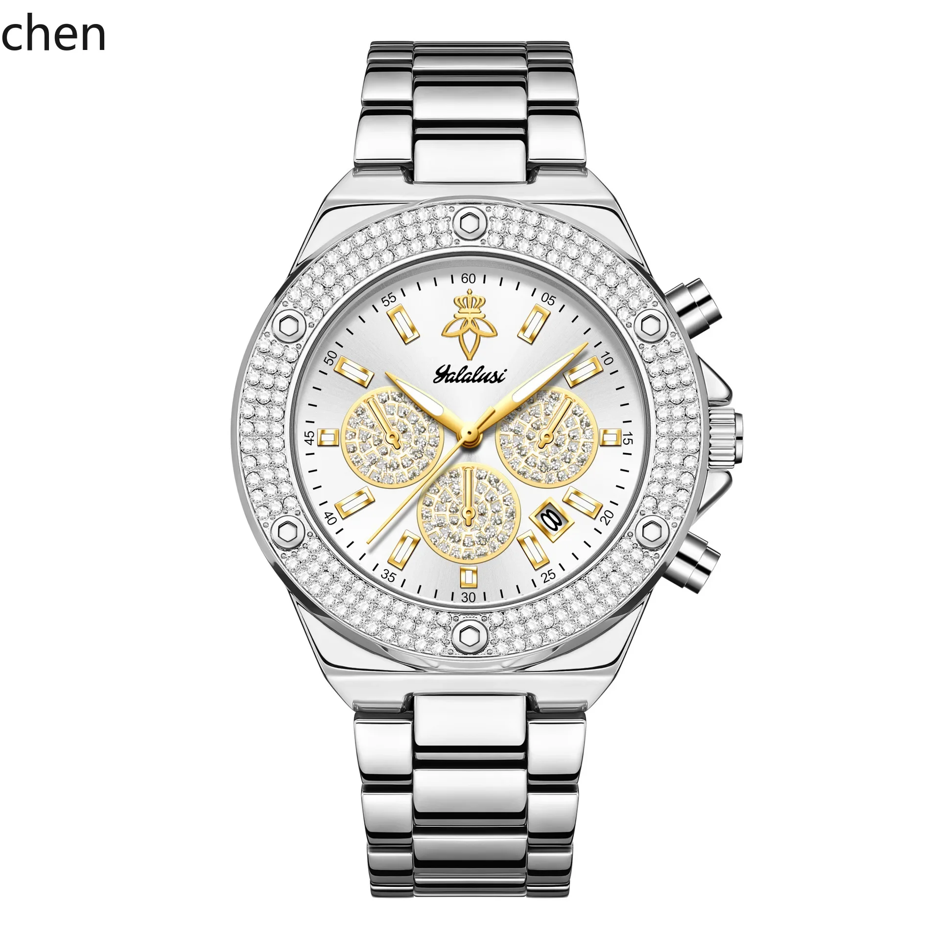 ii9 multifunctional chronograph watch calendar business men's and women's watch
ii9 multifunctional chronograph watch calendar business men's and women's watch