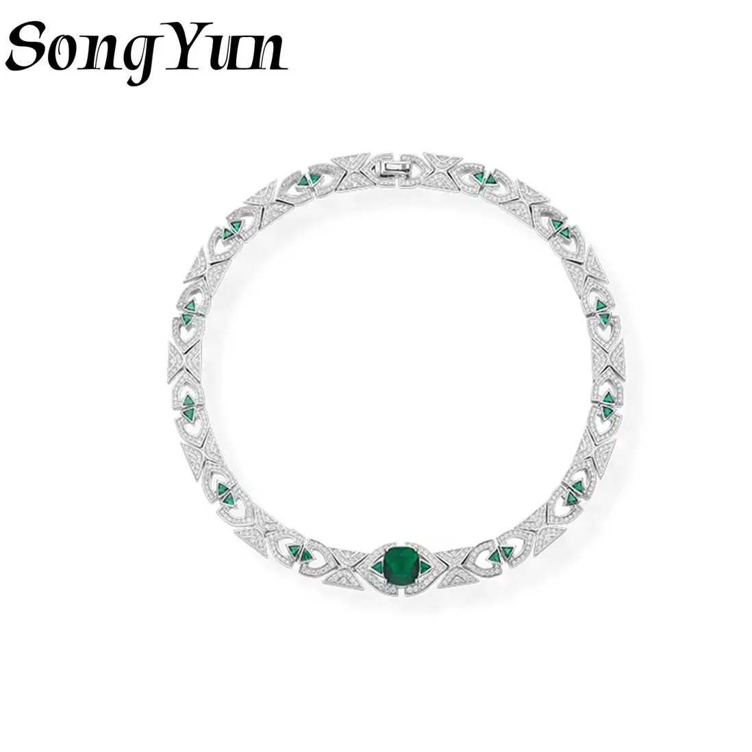 SY Luxury Jewelry 925 Sterling Silver Necklace Choker For Women Green Gemstones Emerald Short Necklace s925 Fine Jewelry
SY Luxury Jewelry 925 Sterling Silver Necklace Choker For Women Green Gemstones Emerald Short Necklace s925 Fine Jewelry