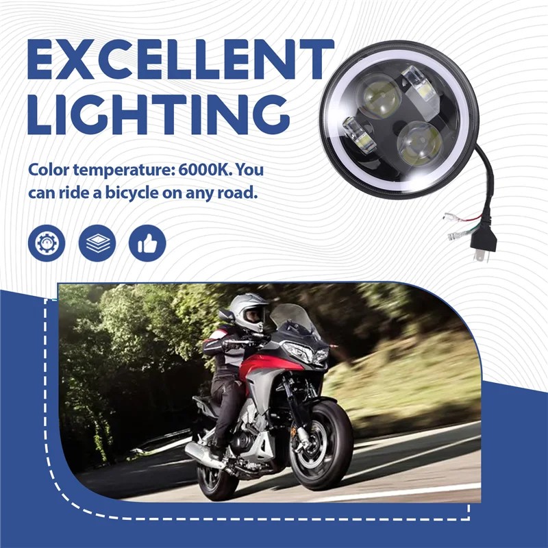 Новое поступление 5-3/4 дюйма мотоциклетная фара с белым ореолом для Sportster Iron 883 Dyna Street Bob
Новое поступление 5-3/4 дюйма мотоциклетная фара с белым ореолом для Sportster Iron 883 Dyna Street Bob