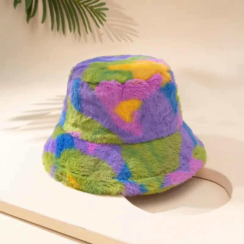 Muti-Color Bucket Hat, Fuzzy Faux Rex Rabbit Fur Fisherman Hat Winter Thermal Hat, Women's Hat
Muti-Color Bucket Hat, Fuzzy Faux Rex Rabbit Fur Fisherman Hat Winter Thermal Hat, Women's Hat
