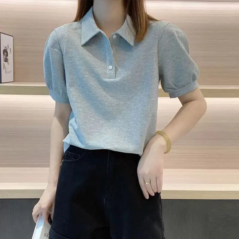 Short-sleeved T-shirt for Summer Commuting Simple, Fashionable Loose Versatile Casual Pure Cotton Slimming Polo Top for Women
Short-sleeved T-shirt for Summer Commuting Simple, Fashionable Loose Versatile Casual Pure Cotton Slimming Polo Top for Women