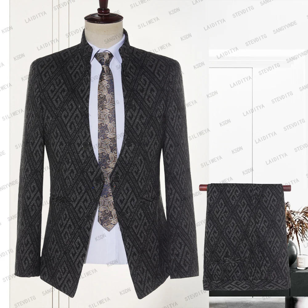 2023 New Fashion Men's Casual Business Suit Grey Black Classic Pattern Plaid 2 Pieces Set Male Blazers Pants Terno Masculino
2023 New Fashion Men's Casual Business Suit Grey Black Classic Pattern Plaid 2 Pieces Set Male Blazers Pants Terno Masculino