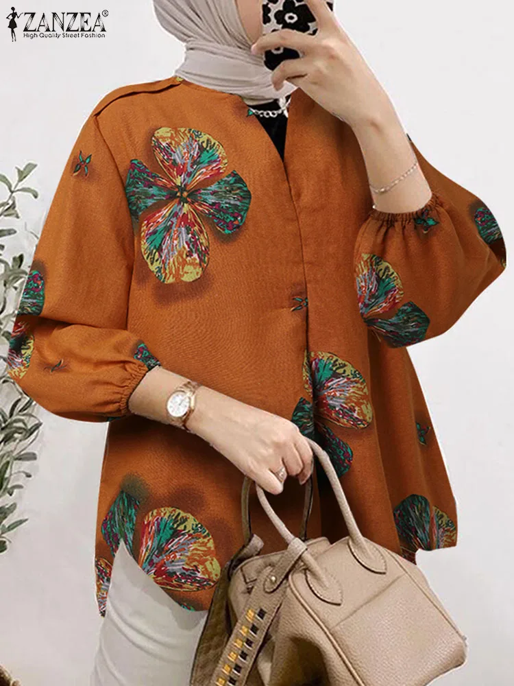 ZANZEA Women Fashion Floral Printed Shirt Vintage Muslim Blouse V Neck 3/4 Sleeve Tops Islamic Clothing Bohemian Holiday Blusas
ZANZEA Women Fashion Floral Printed Shirt Vintage Muslim Blouse V Neck 3/4 Sleeve Tops Islamic Clothing Bohemian Holiday Blusas