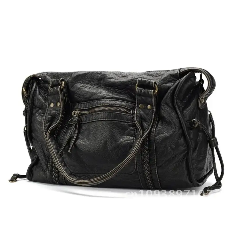 Vintage Large Capacity Women Handbag Soft Pu Leather Tote Bags 2024 Punk Bag Leather Crossbody Quality Bag Retro Shoulder Washed
Vintage Large Capacity Women Handbag Soft Pu Leather Tote Bags 2024 Punk Bag Leather Crossbody Quality Bag Retro Shoulder Washed
